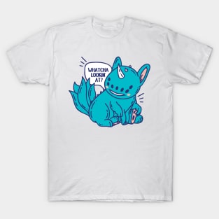 Cute blue mutant asking whatcha lookin' at T-Shirt